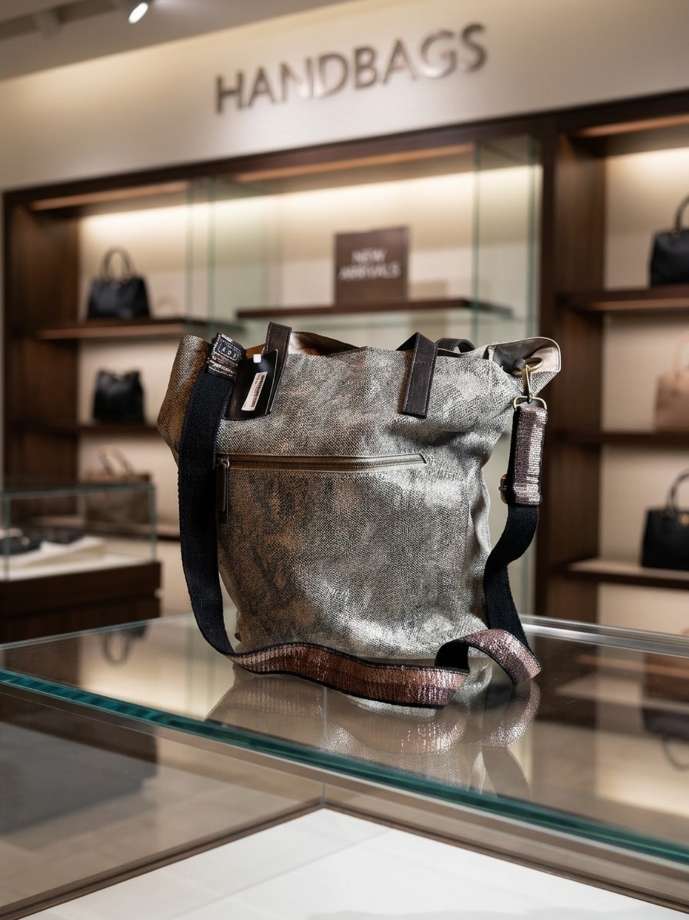 New With Tags - Joy Susan Vegan Leather Python Tote
